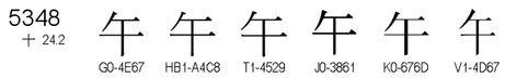 U+5348
